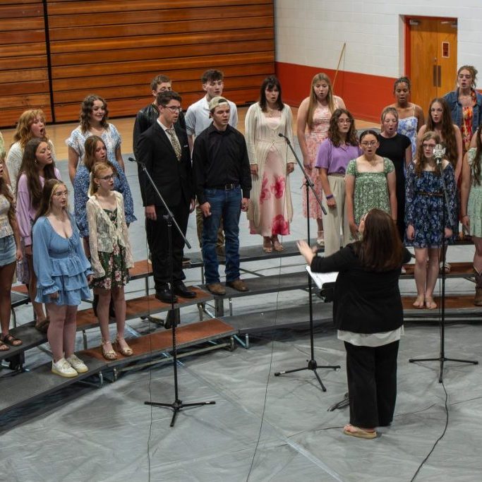 Photo by Shari Harris The LHS Concert Choir, under the direction of Kerri Chafin, performed four songs at the concert, two of which earned them an exemplary rating at the District Contest.
