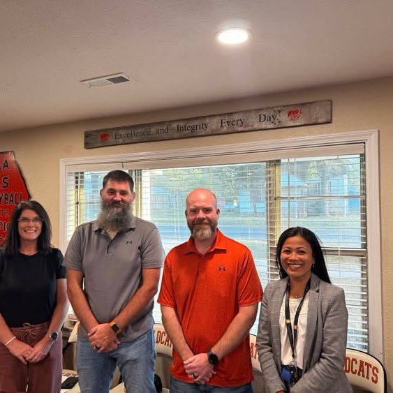 Photo courtesy of Licking R-8 Schools Principals were recognized during Principal Appreciation Month. From left are HS Principal Angela Loughridge, Elementary Principal Brian Barry, Asst. Elementary Principal Dustin Bell and JH Principal Dr. Aibeen Holland.